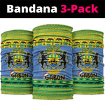 Afro Gabon Christmas Neck Gaiter Coat Of Arm Mix African Pattern LT15