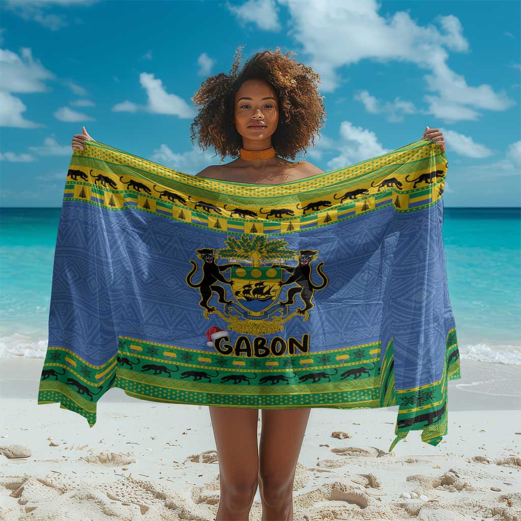 Afro Gabon Christmas Sarong Coat Of Arm Mix African Pattern