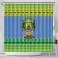 Afro Gabon Christmas Shower Curtain Coat Of Arm Mix African Pattern