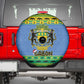 Afro Gabon Christmas Spare Tire Cover Coat Of Arm Mix African Pattern