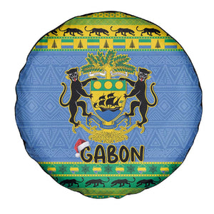 Afro Gabon Christmas Spare Tire Cover Coat Of Arm Mix African Pattern