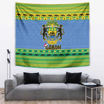 Afro Gabon Christmas Tapestry Coat Of Arm Mix African Pattern