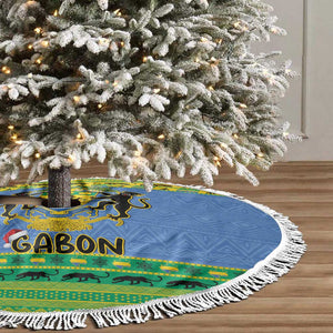 Afro Gabon Christmas Tree Skirt Coat Of Arm Mix African Pattern