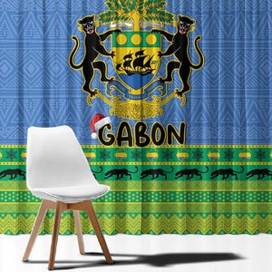 Afro Gabon Christmas Window Curtain Coat Of Arm Mix African Pattern