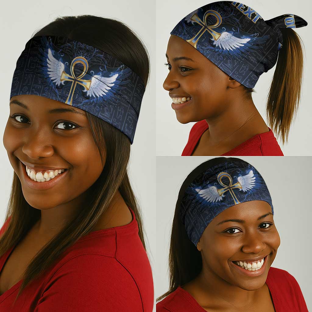 Personalised Egyptian Ankh Neck Gaiter Egypt Hieroglyphs Pattern LT15