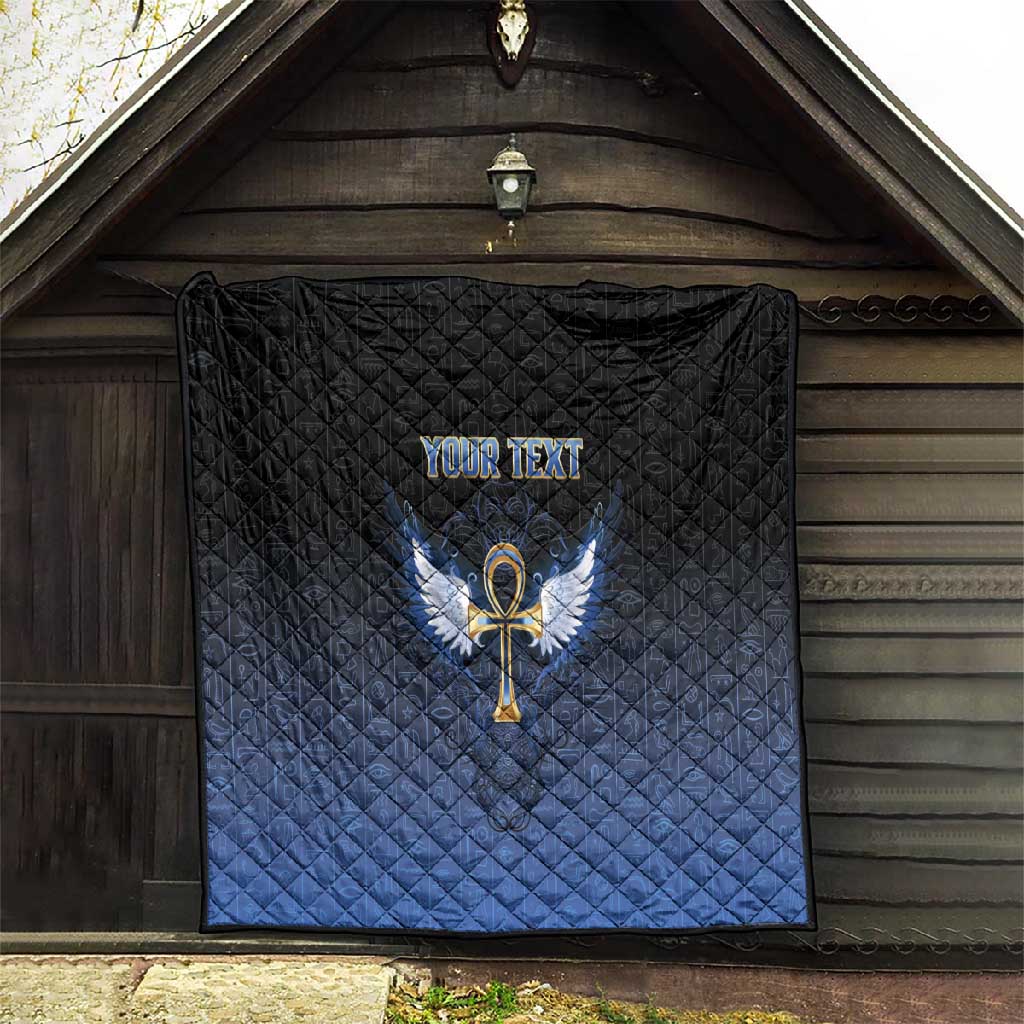 Personalised Egyptian Ankh Quilt Egypt Hieroglyphs Pattern
