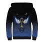 Personalised Egyptian Ankh Sherpa Hoodie Egypt Hieroglyphs Pattern
