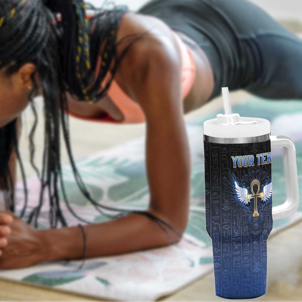 Personalised Egyptian Ankh Tumbler With Handle Egypt Hieroglyphs Pattern