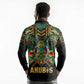 Ancient Egypt Long Sleeve Polo Shirt Anubis Egyptian