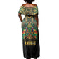 Ancient Egypt Off Shoulder Maxi Dress Anubis Egyptian