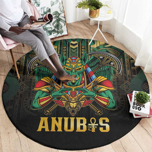 Ancient Egypt Round Carpet Anubis Egyptian