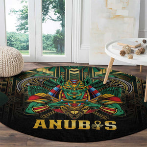 Ancient Egypt Round Carpet Anubis Egyptian