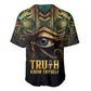 Egypt Eye of Horus Baseball Jersey Golden Ancient Egypt Pattern