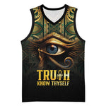 Egypt Eye of Horus Basketball Jersey Golden Ancient Egypt Pattern LT15