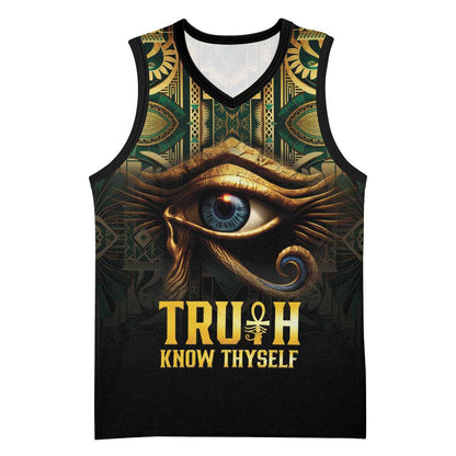 Egypt Eye of Horus Basketball Jersey Golden Ancient Egypt Pattern LT15