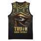 Egypt Eye of Horus Basketball Jersey Golden Ancient Egypt Pattern LT15