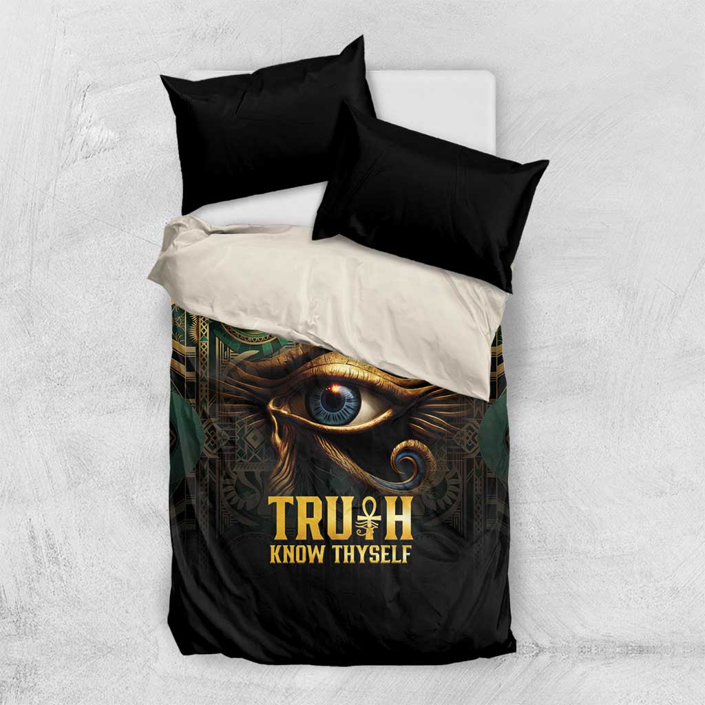 Egypt Eye of Horus Bedding Set Golden Ancient Egypt Pattern