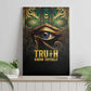 Egypt Eye of Horus Canvas Wall Art Golden Ancient Egypt Pattern