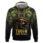Egypt Eye of Horus Hoodie Golden Ancient Egypt Pattern