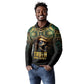 Egypt Eye of Horus Long Sleeve Polo Shirt Golden Ancient Egypt Pattern