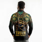 Egypt Eye of Horus Long Sleeve Polo Shirt Golden Ancient Egypt Pattern