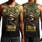 Egypt Eye of Horus Men Tank Top Golden Ancient Egypt Pattern