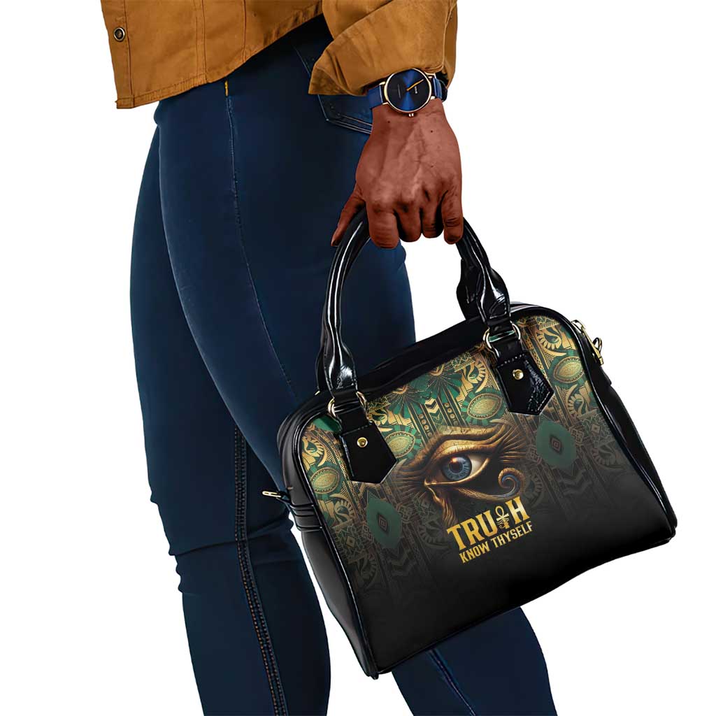 Egypt Eye of Horus Shoulder Handbag Golden Ancient Egypt Pattern