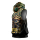 Egypt Eye of Horus Sleeveless Hoodie Golden Ancient Egypt Pattern - African Pride