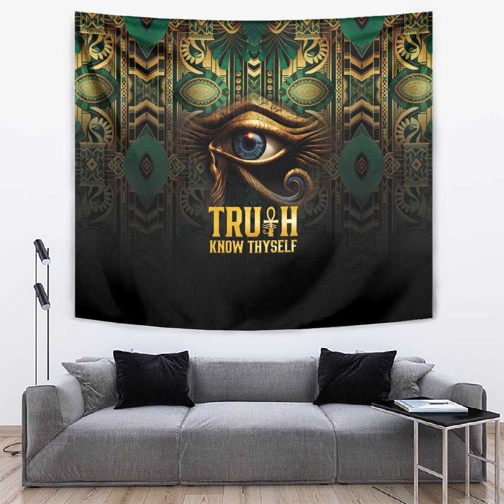 Egypt Eye of Horus Tapestry Golden Ancient Egypt Pattern