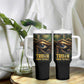 Egypt Eye of Horus Tumbler With Handle Golden Ancient Egypt Pattern