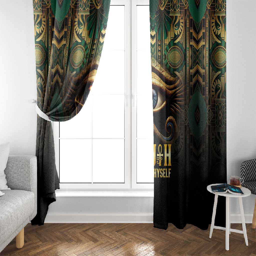 Egypt Eye of Horus Window Curtain Golden Ancient Egypt Pattern