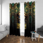 Egypt Eye of Horus Window Curtain Golden Ancient Egypt Pattern