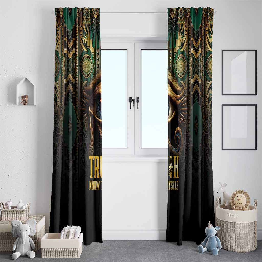 Egypt Eye of Horus Window Curtain Golden Ancient Egypt Pattern