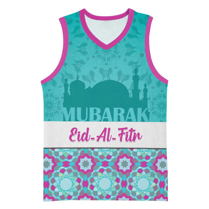 Personalised Eid al-Fitr Basketball Jersey Eid Mubarak LT15