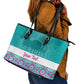 Personalised Eid al-Fitr Leather Tote Bag Eid Mubarak