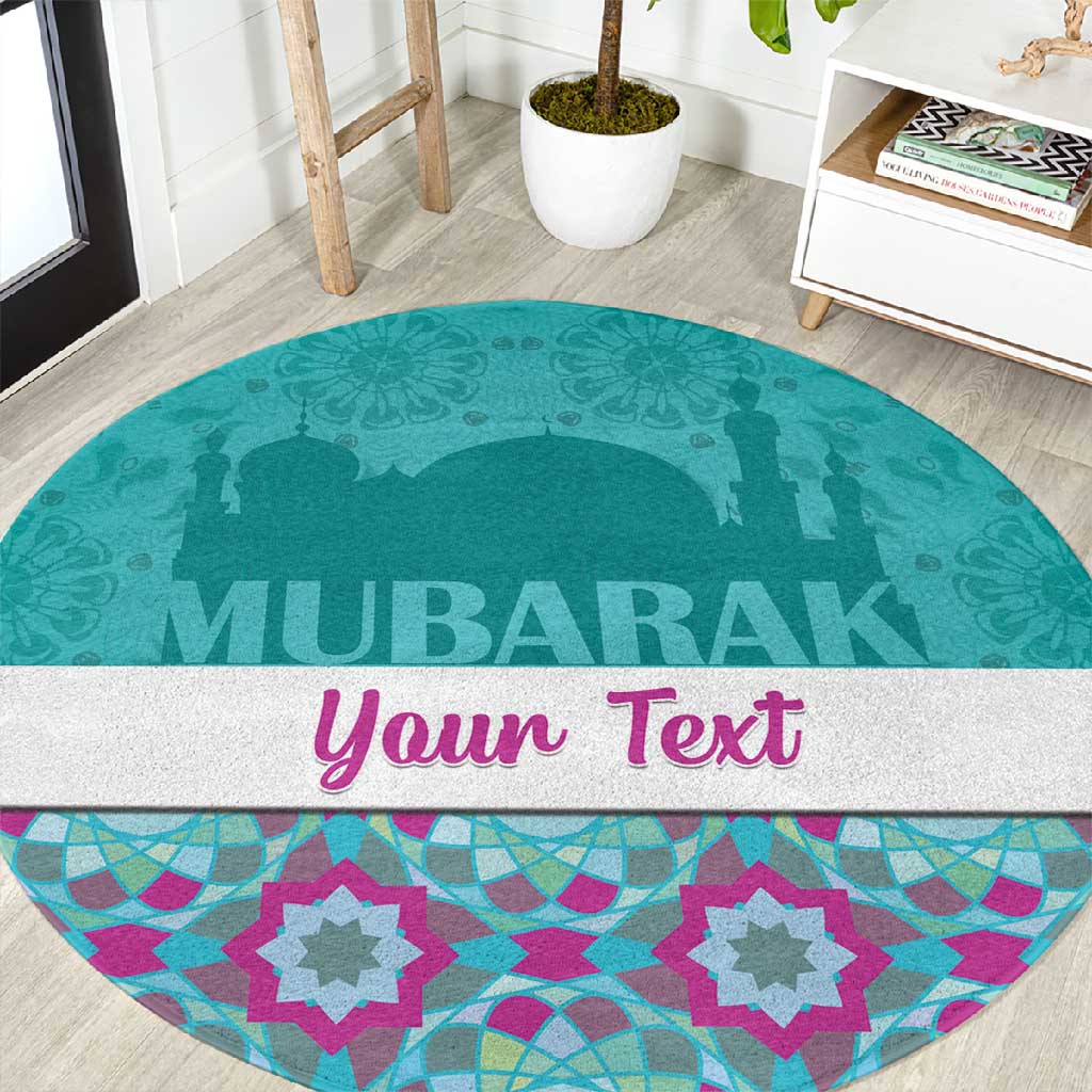 Personalised Eid al-Fitr Round Carpet Eid Mubarak