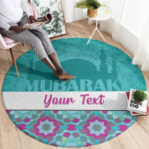 Personalised Eid al-Fitr Round Carpet Eid Mubarak