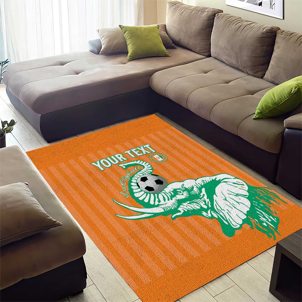 Custom Cote dIvoire Football Area Rug Les Elephants