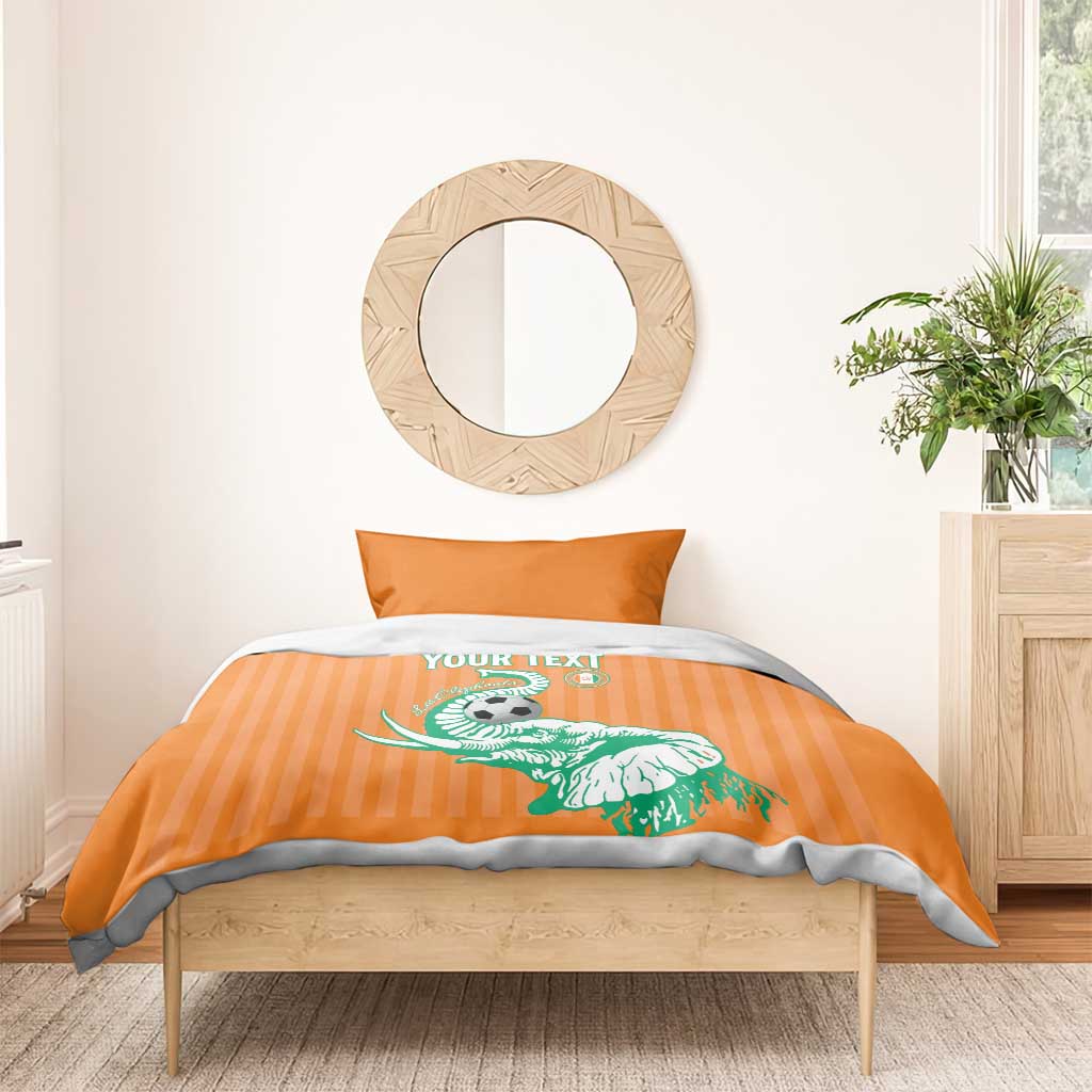 Custom Cote dIvoire Football Bedding Set Les Elephants