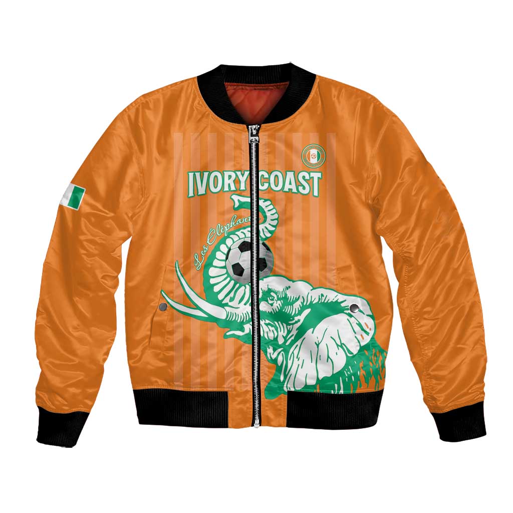 Custom Cote dIvoire Football Bomber Jacket Les Elephants