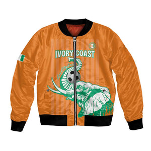 Custom Cote dIvoire Football Bomber Jacket Les Elephants