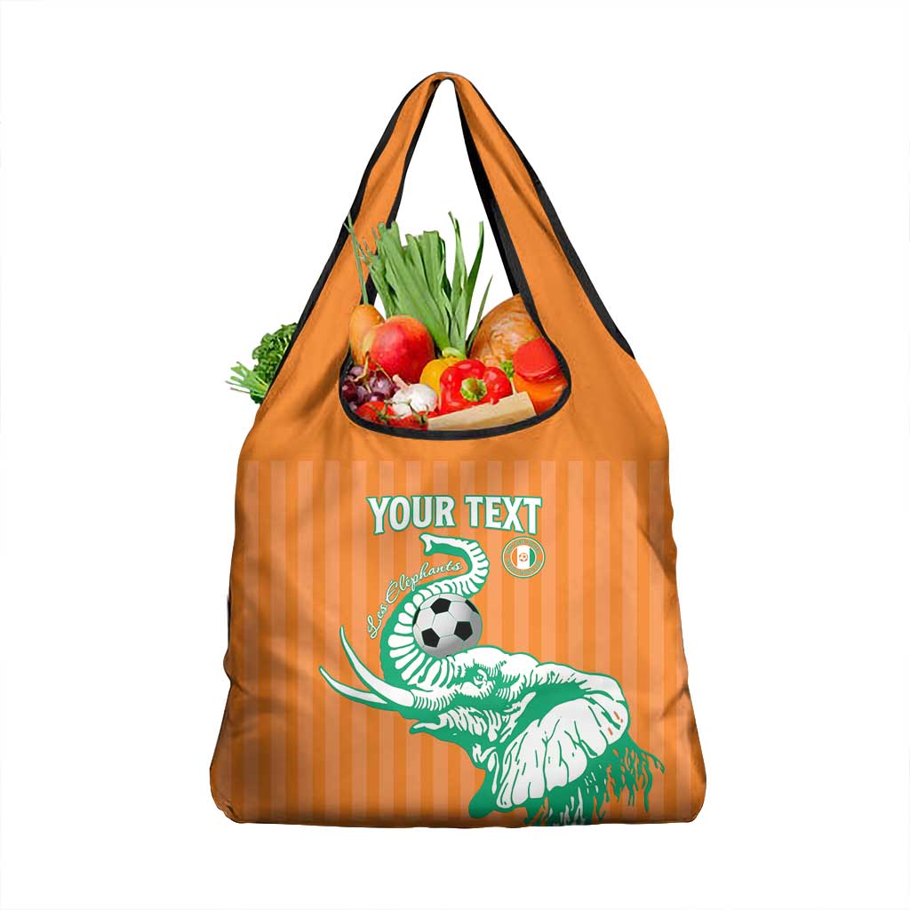 Custom Cote dIvoire Football Grocery Bag Les Elephants