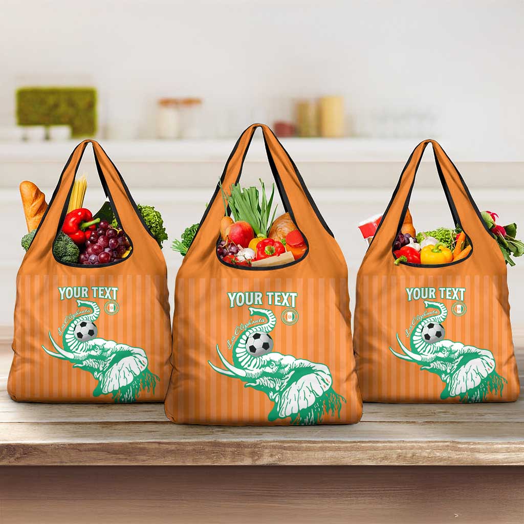 Custom Cote dIvoire Football Grocery Bag Les Elephants