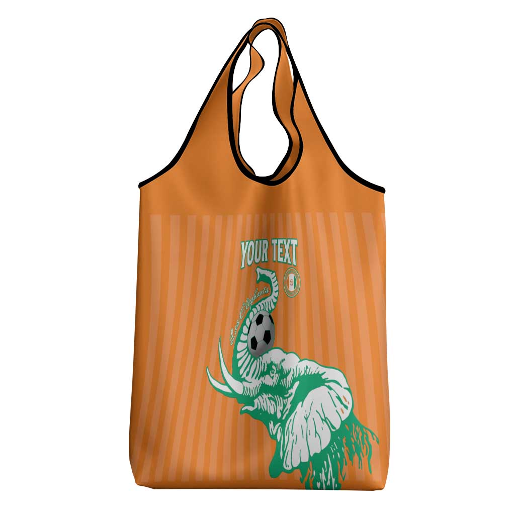 Custom Cote dIvoire Football Grocery Bag Les Elephants