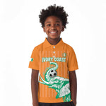 Custom Cote dIvoire Football Kid Polo Shirt Les Elephants