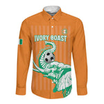 Custom Cote dIvoire Football Long Sleeve Button Shirt Les Elephants