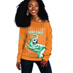 Custom Cote dIvoire Football Off Shoulder Sweater Les Elephants