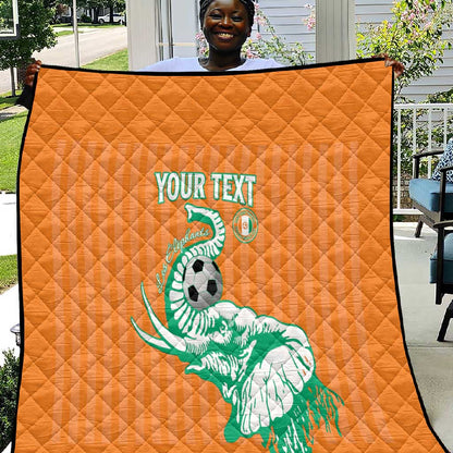 Custom Cote dIvoire Football Quilt Les Elephants