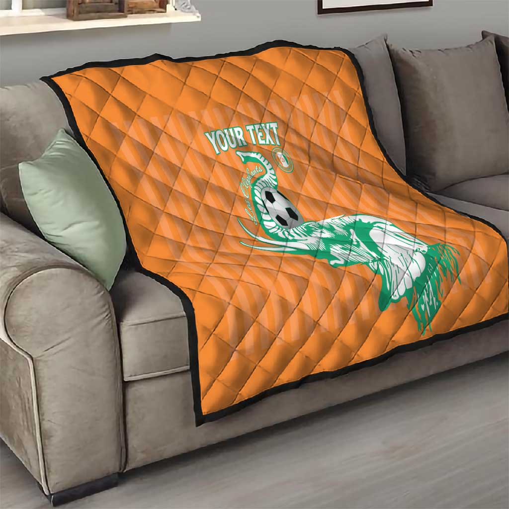 Custom Cote dIvoire Football Quilt Les Elephants