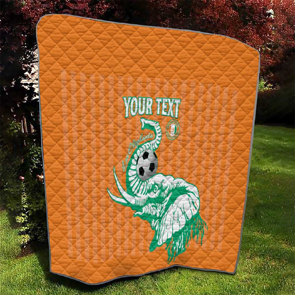 Custom Cote dIvoire Football Quilt Les Elephants
